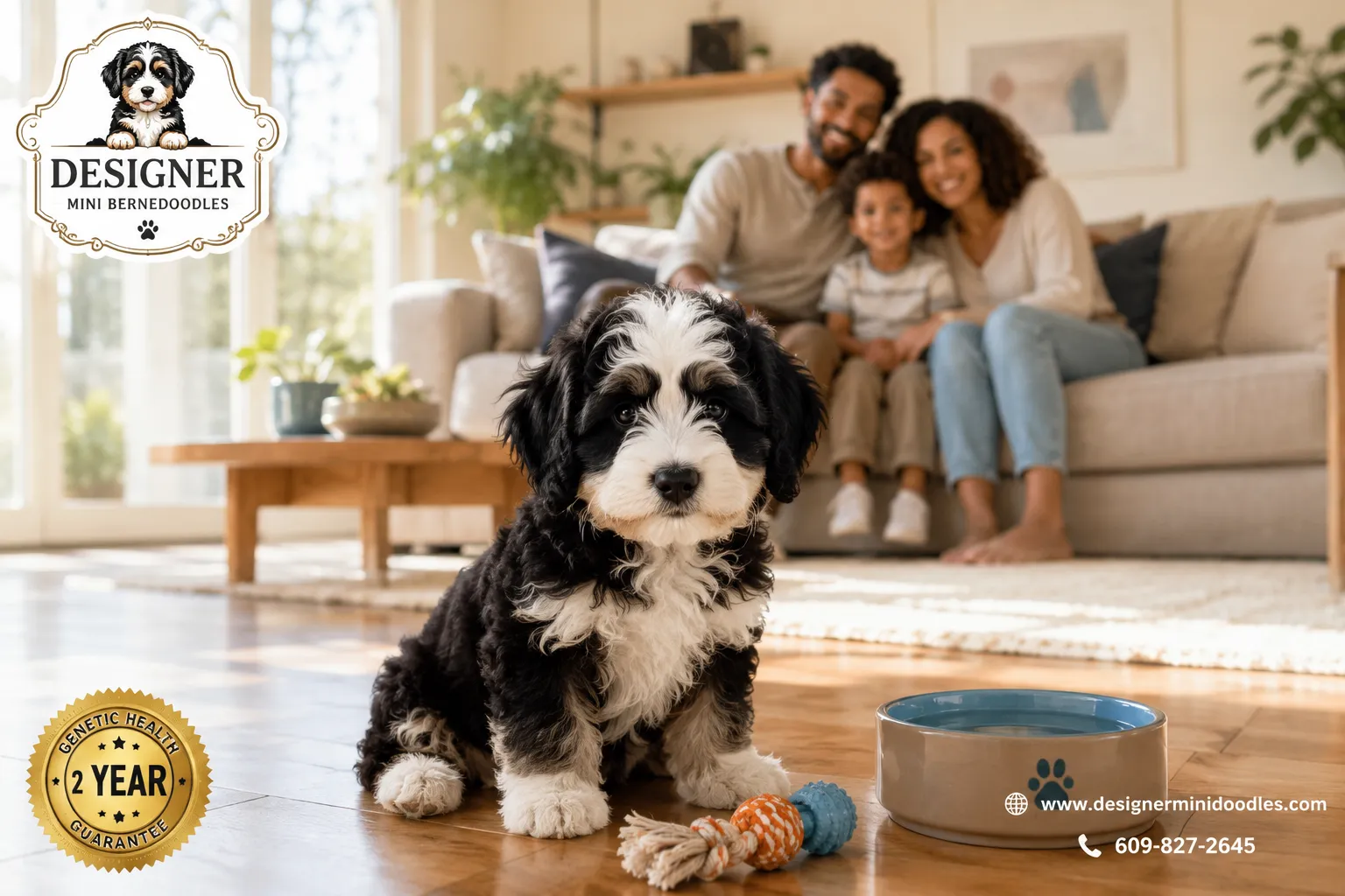 F1B Mini Bernedoodle Puppies
