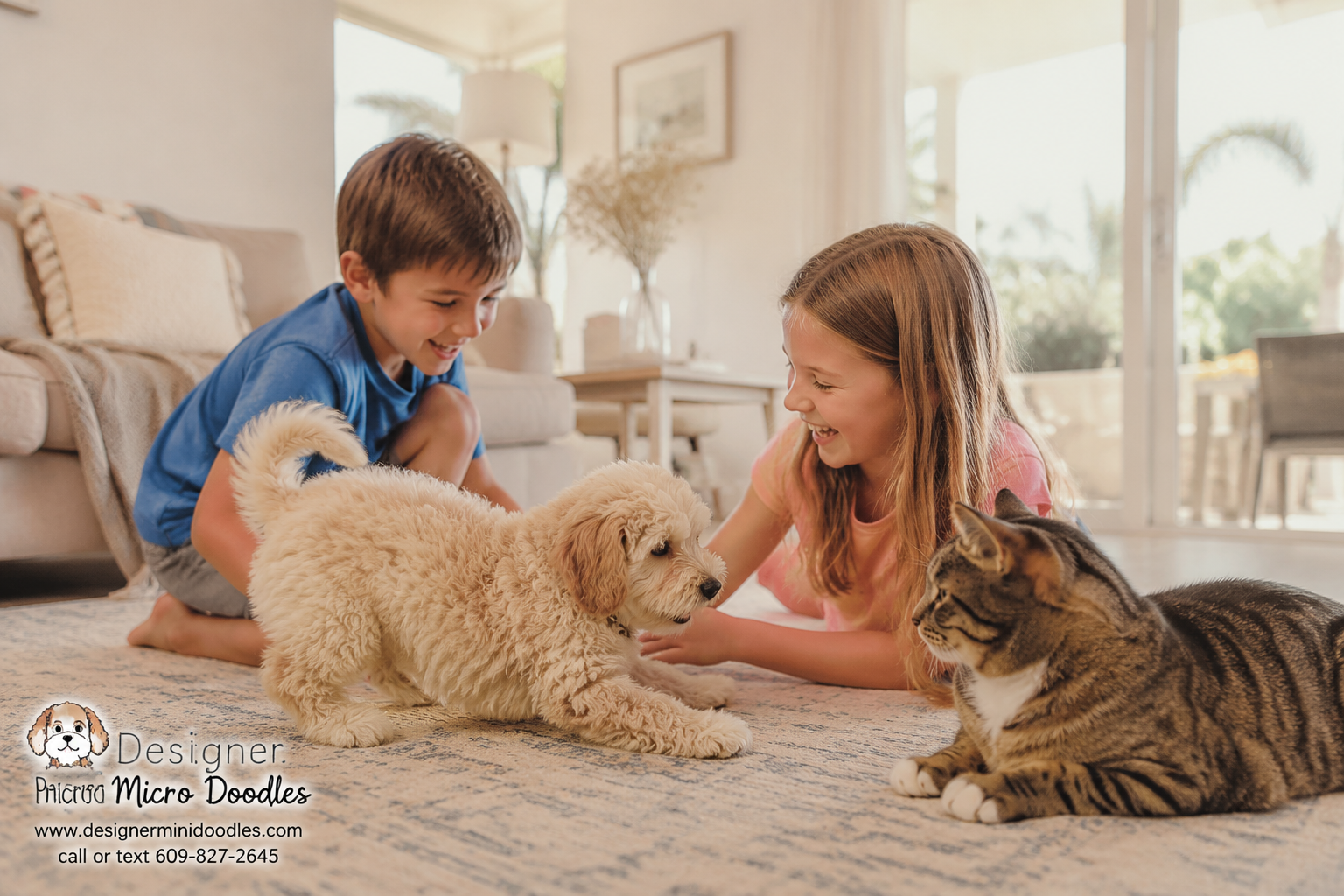 Are Micro Goldendoodles Good with Kids and Other Pets?