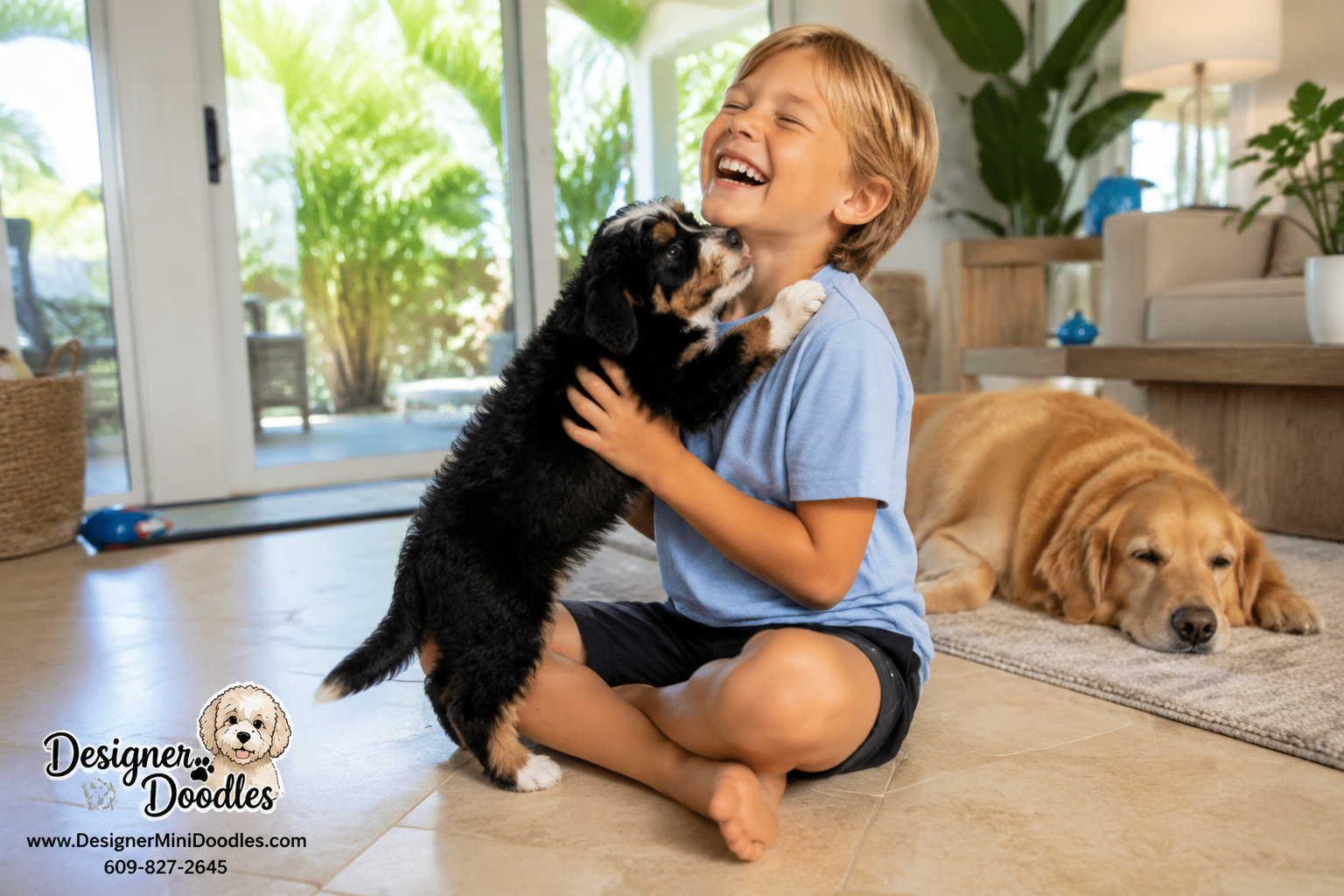 Are Mini Bernedoodles Good With Kids and Other Pets?