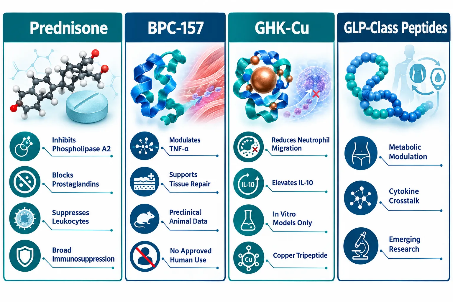 How Prednisone Suppresses Inflammation: The Glucocorticoid Benchmark