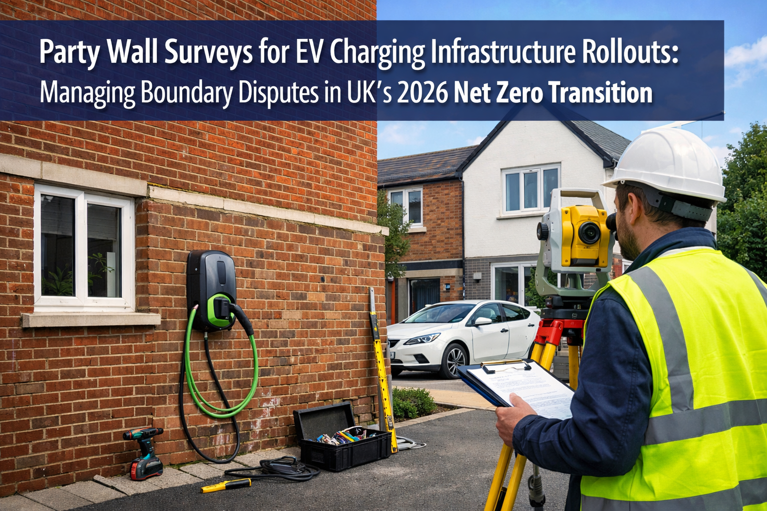 Professional () hero image featuring 'Party Wall Surveys for EV Charging Infrastructure Rollouts: Managing Boundary Disputes