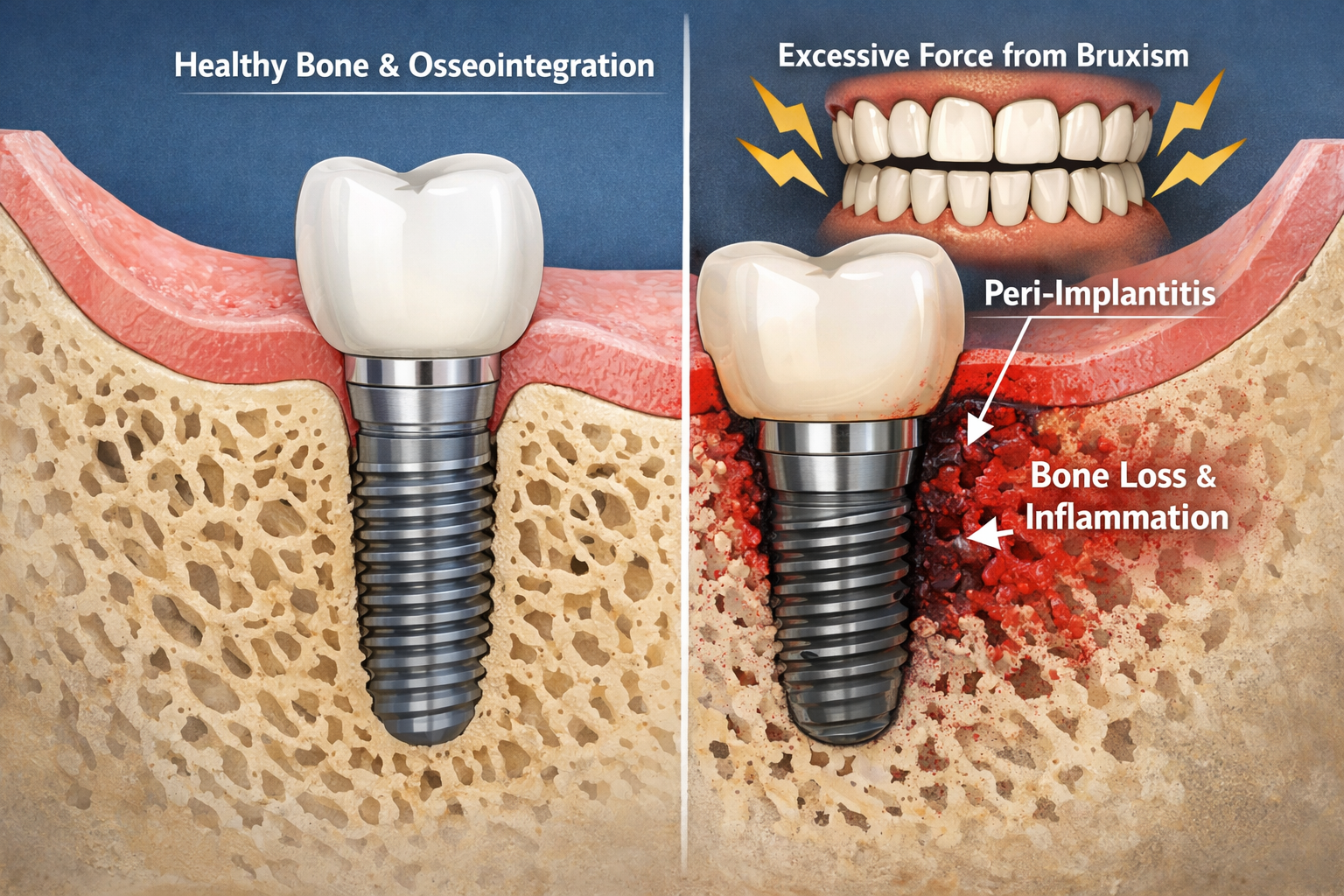 Can you get dental implants if you grind your teeth (bruxism)?