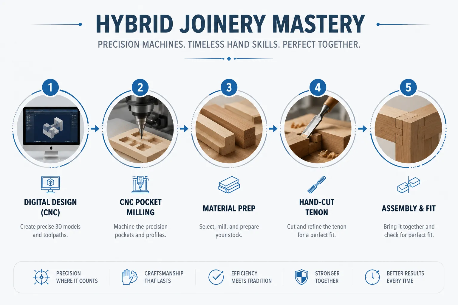 The Workflow and Practicalities of Hybrid Joinery Mastery