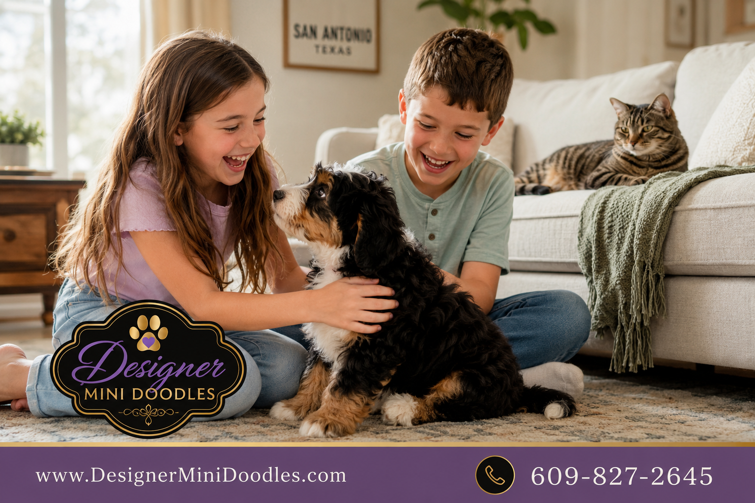 Are Bernedoodles Good With Kids and Other Pets?