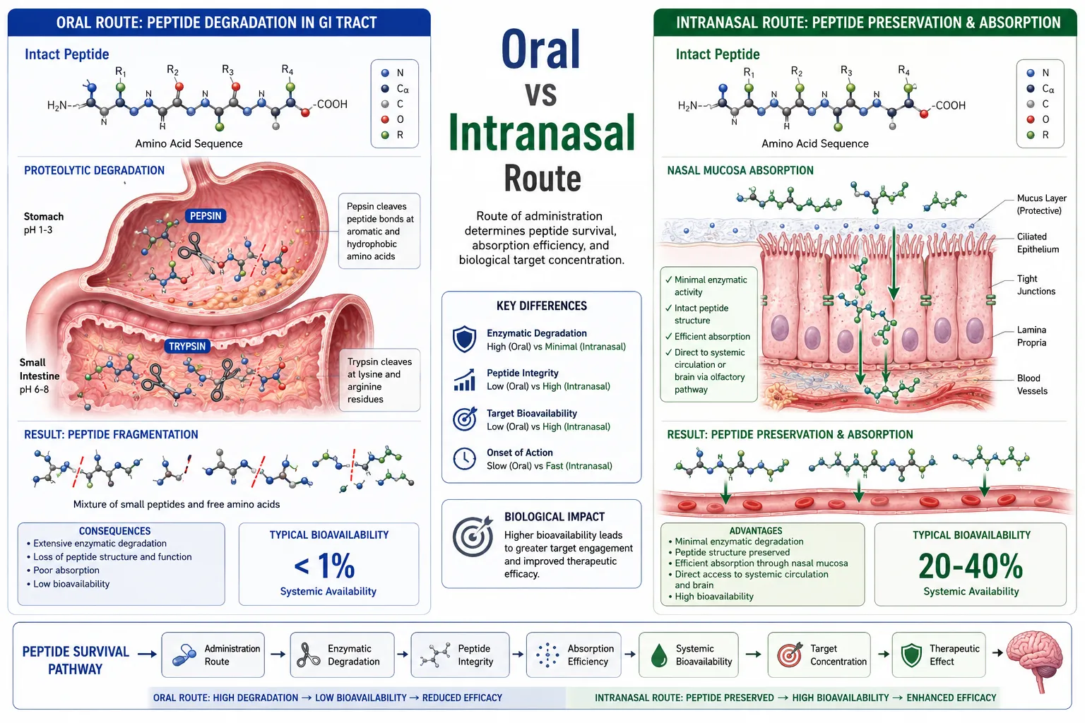 Research Advantages of Nasal Spray Peptides: Delivery Methods, Bioavailability, and Research Advantages in Practice