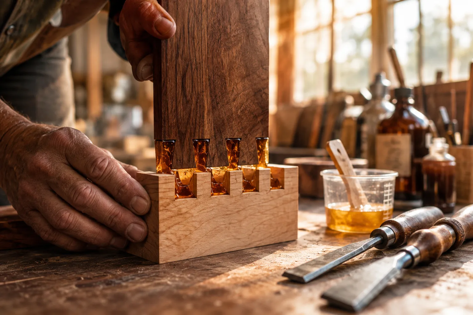 The Synergy of Hybrid Joinery and Bio-Resin Inlays: Combining Traditional Woodworking with Modern Materials