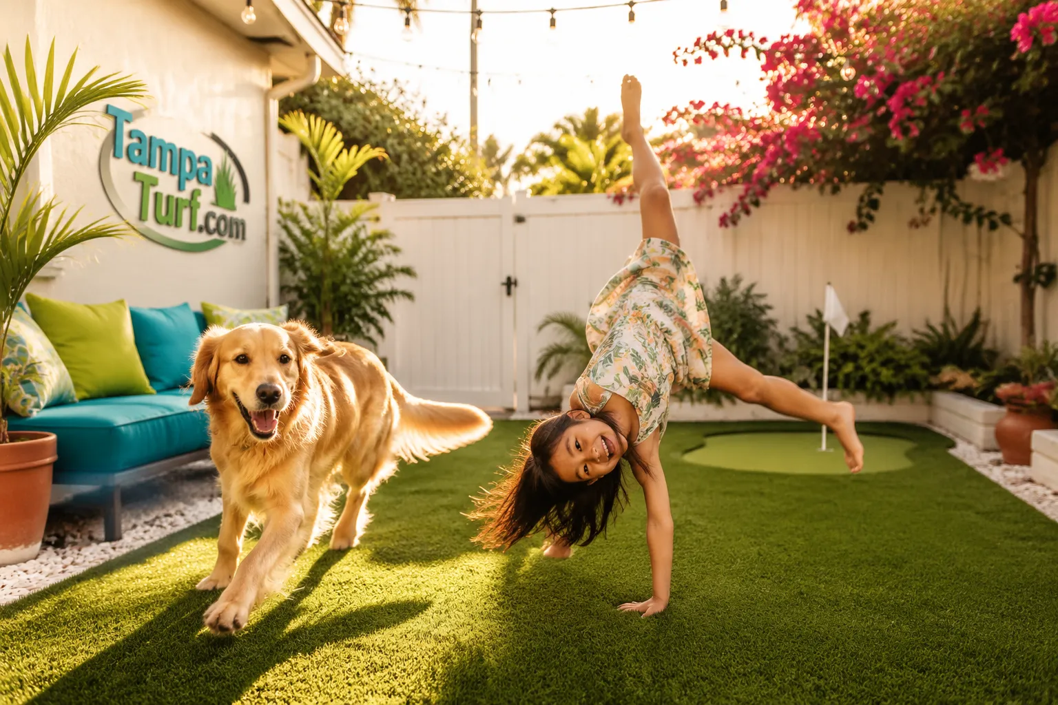 Is Artificial Turf Safe for Pets and Kids? Plus Maintenance, Heat, Drainage, and Small Yards