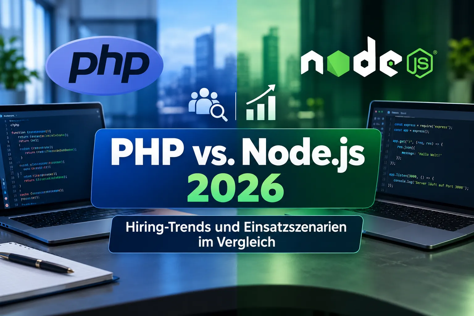 PHP vs Node.js 2026: Marktanteile und Verbreitung im Vergleich