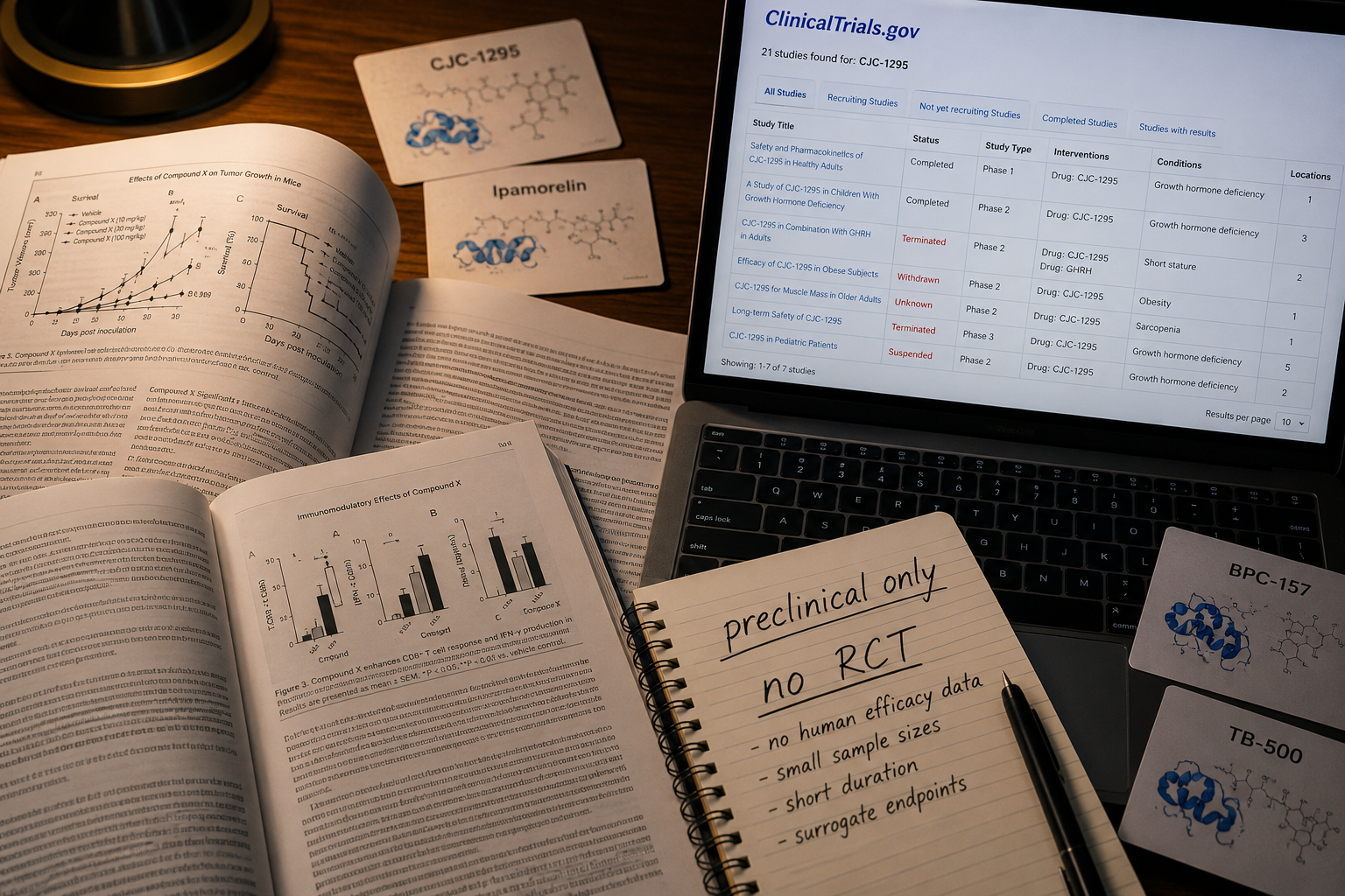 What Human Evidence Actually Exists for Research-Only Peptides