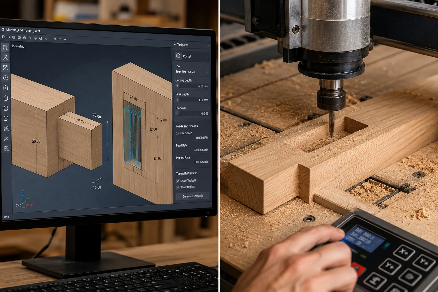The Hybrid Approach to CNC-Assisted Mortise-and-Tenon Joinery for Home Workshops