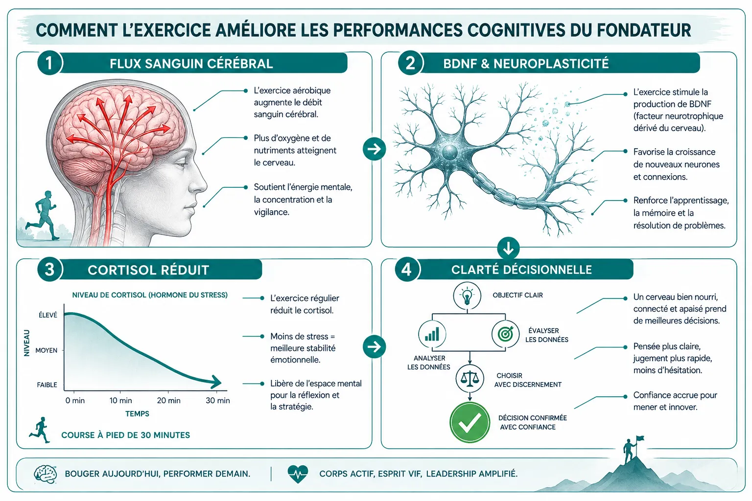 Comment l'exercice améliore-t-il la prise de décision des entrepreneurs ?