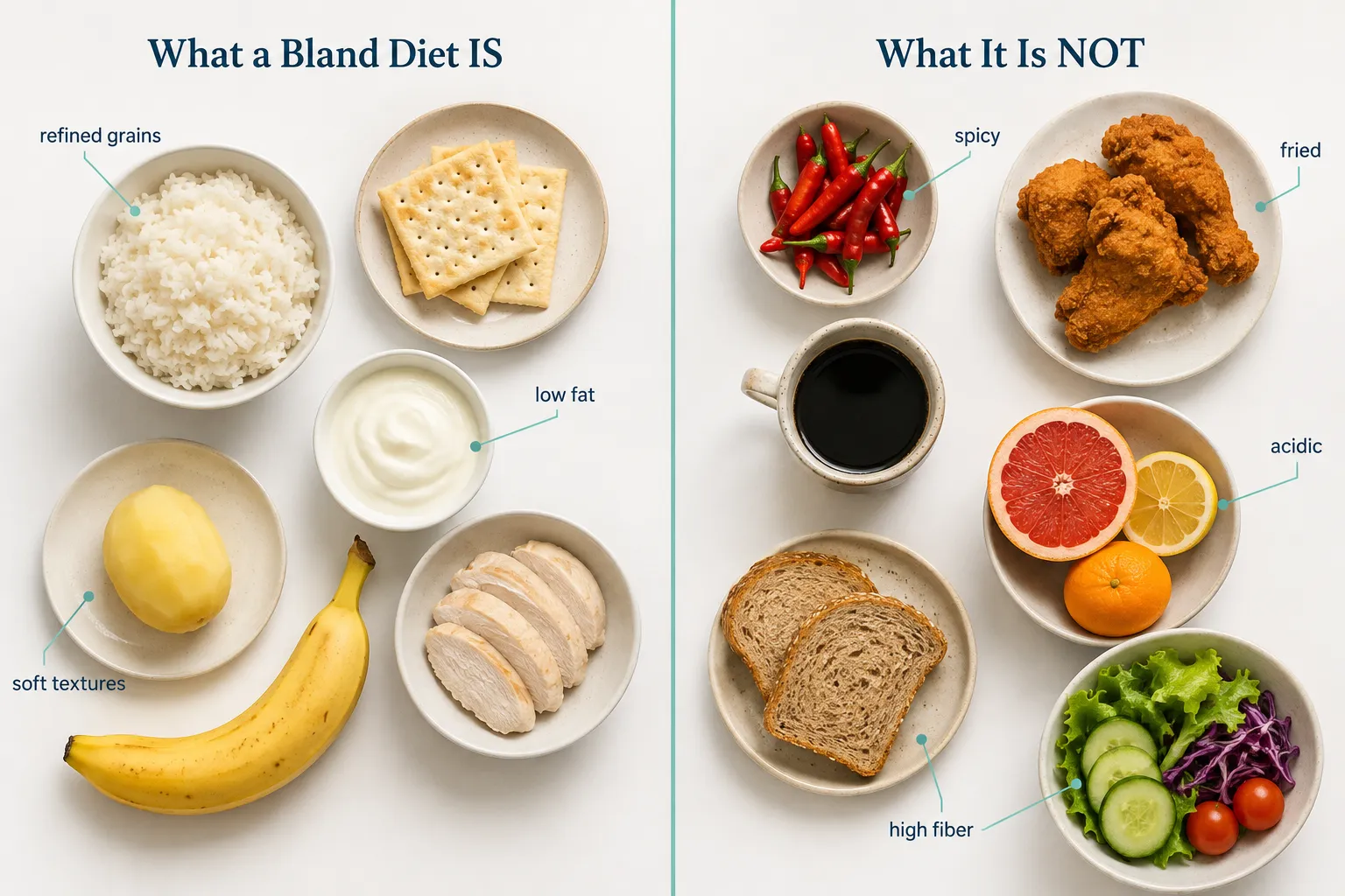 Click to regenerate this image Bland Diet Mistakes That Make Recovery Harder