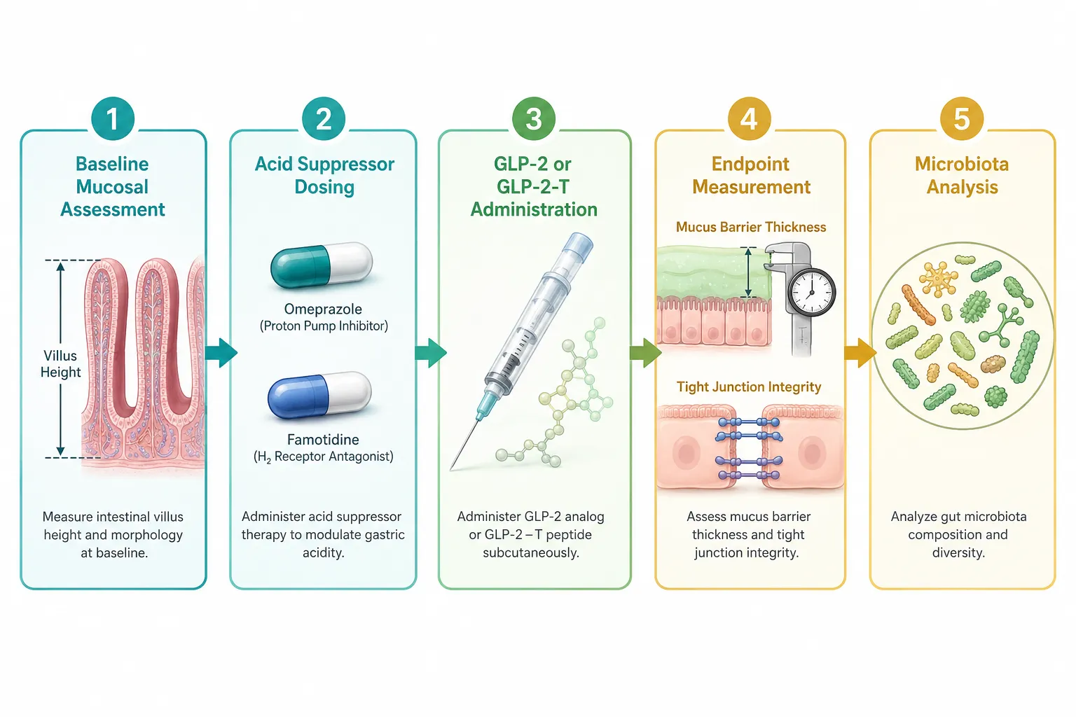 How GLP-2 and GLP-2-T Peptides Interface With Omeprazole and Famotidine Models