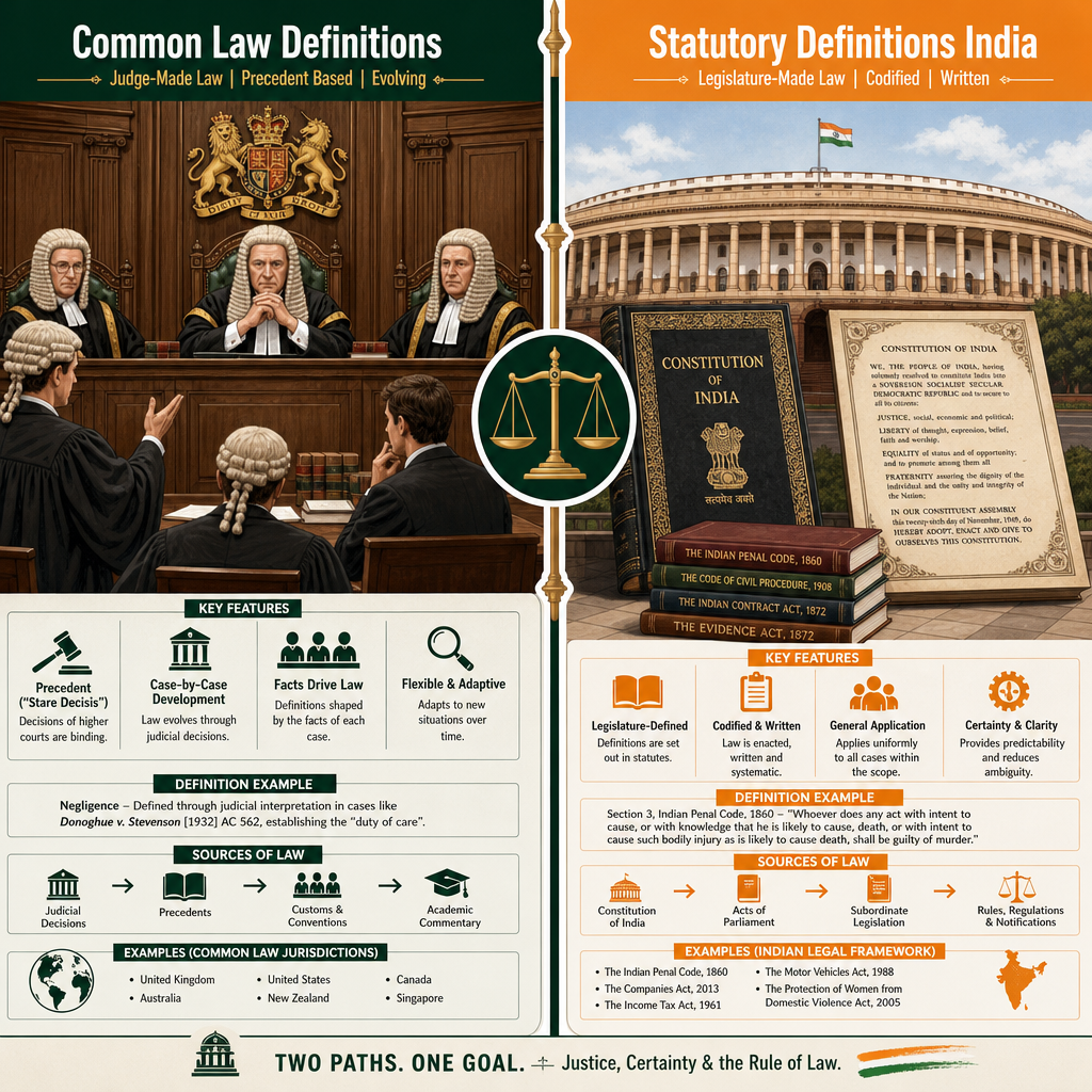 Difference Between Statutory and Common Law Definitions