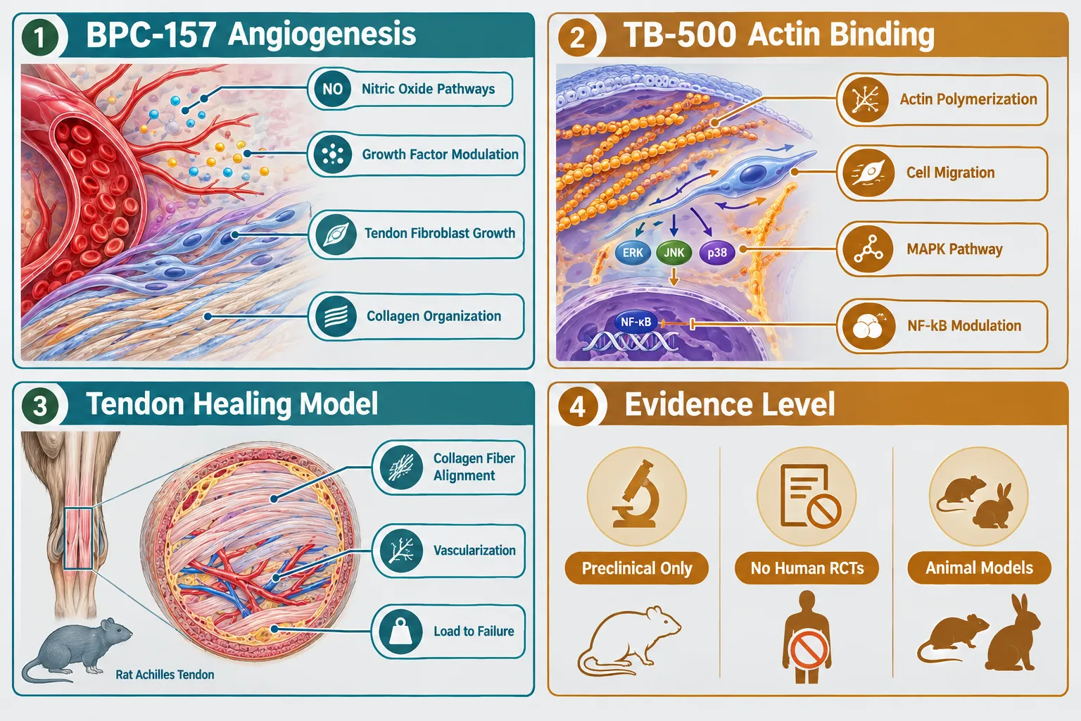 BPC-157 and TB-500 Cellular Signaling in Musculoskeletal Recovery Protocols