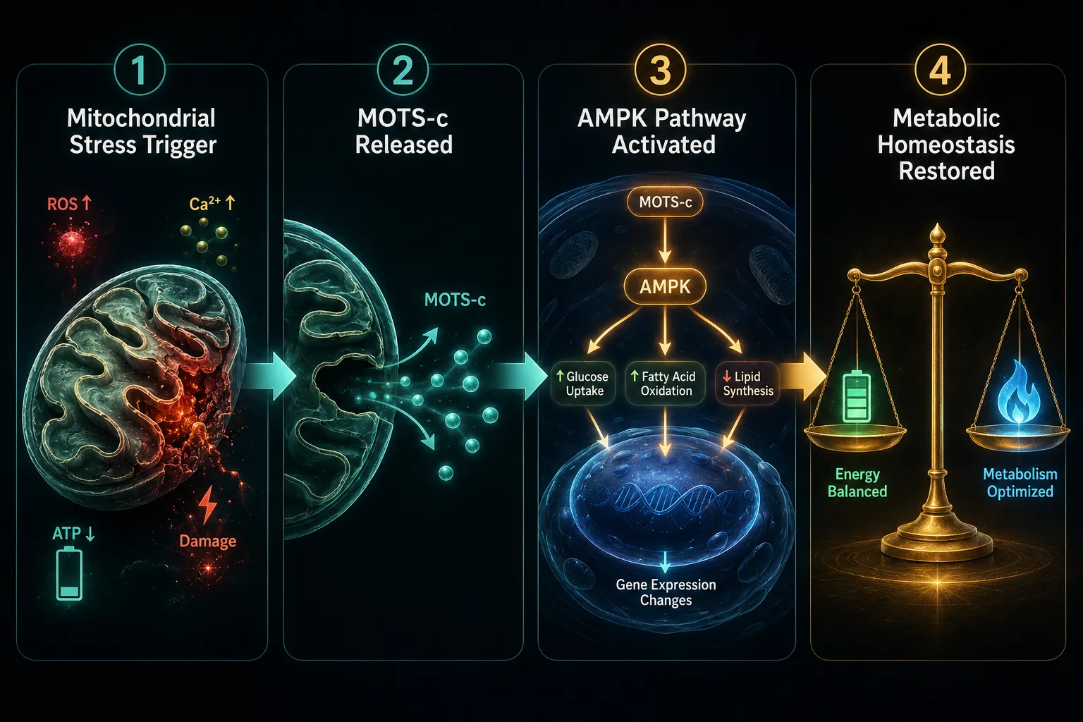 How Each Compound Influences Mitochondrial Function