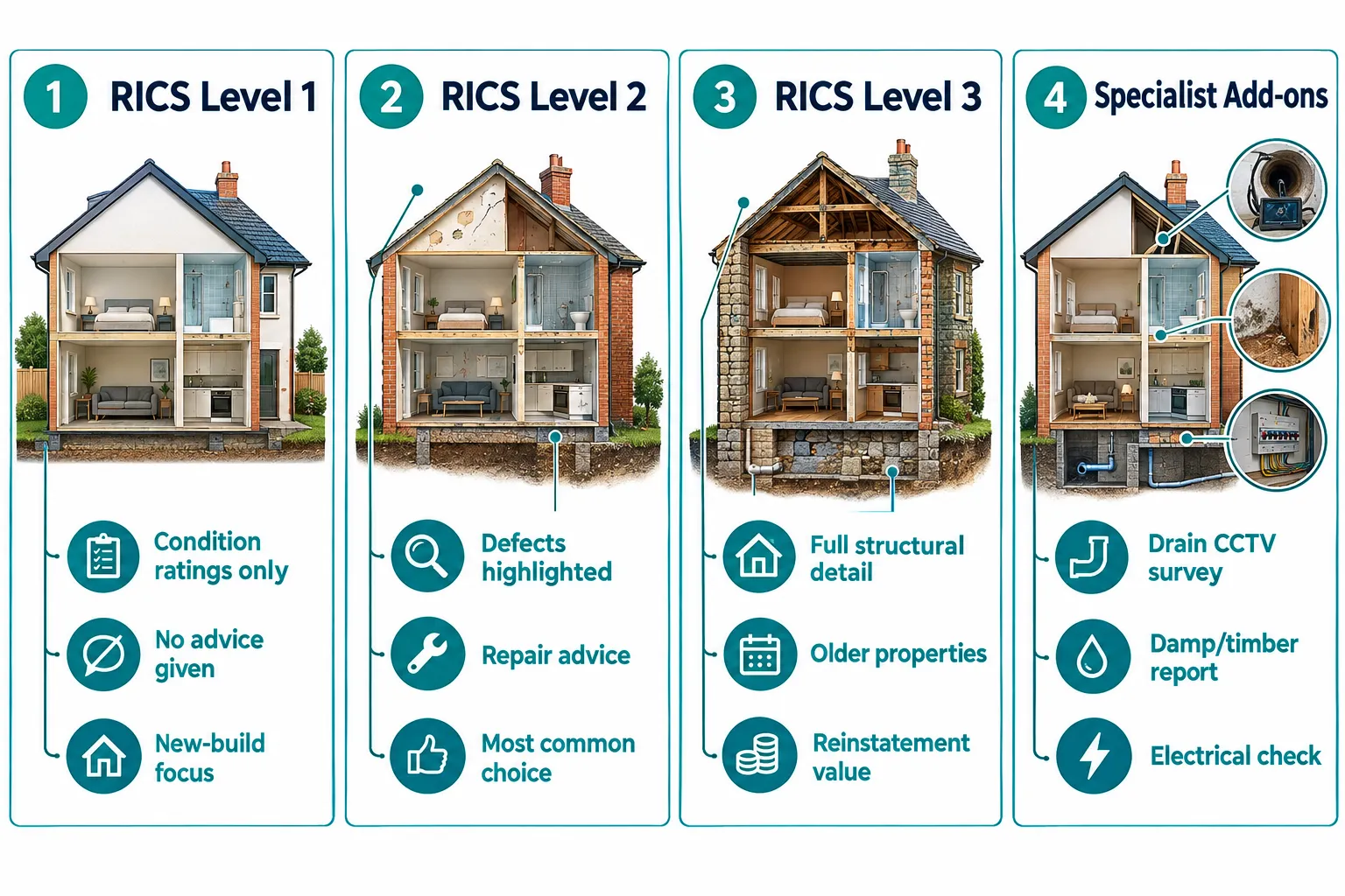 Understanding the Three RICS Survey Levels and Their Price Bands
