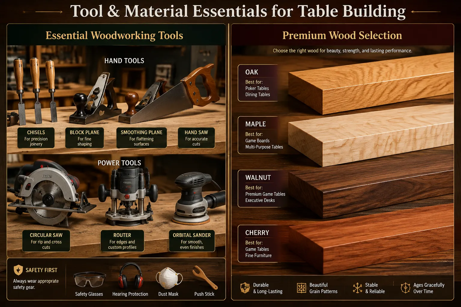 Constructing the Rails and Pockets