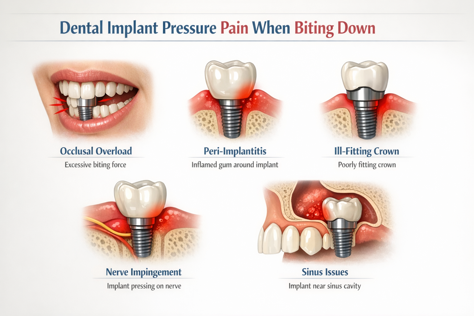 Dental Implant Pressure Pain When Biting Down: Understanding, Causes, and Solutions in 2026