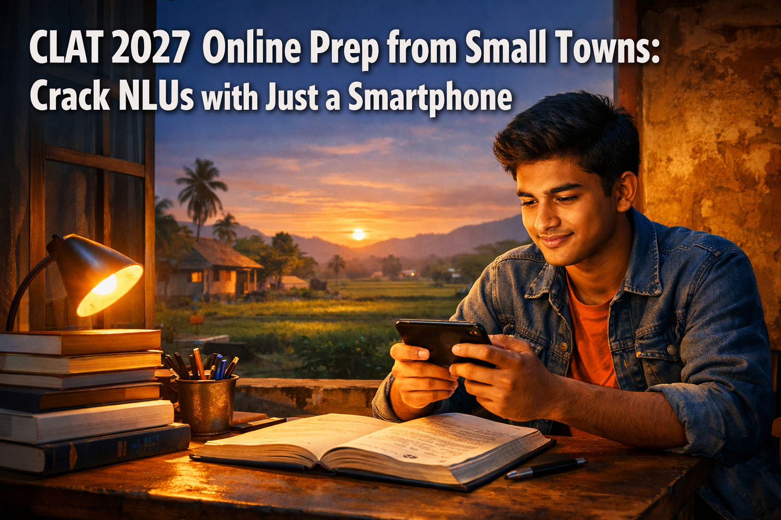 Professional () hero image featuring 'CLAT 2027 Online Prep from Small Towns: Crack NLUs with Just a Smartphone' in extra