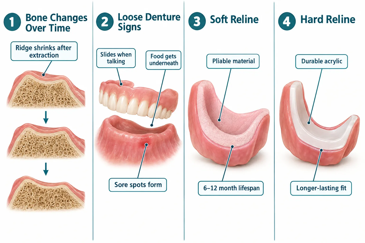 Do Your Dentures Feel Loose? When a Reline Can Fix the Fit 2 Why Dentures Loosen Over Time