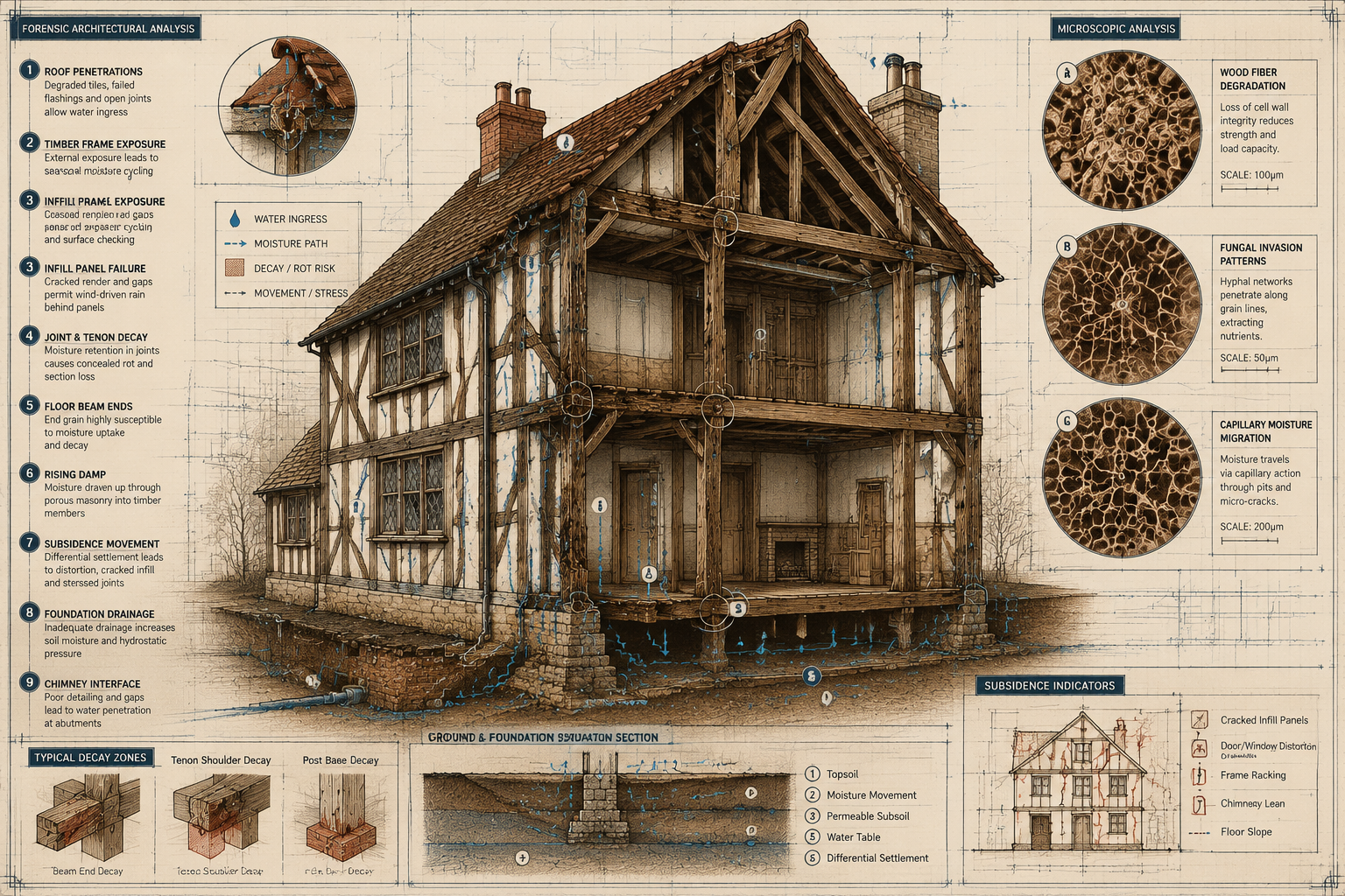 Subsidence in Timber-Framed Homes: A Different Set of Warning Signs