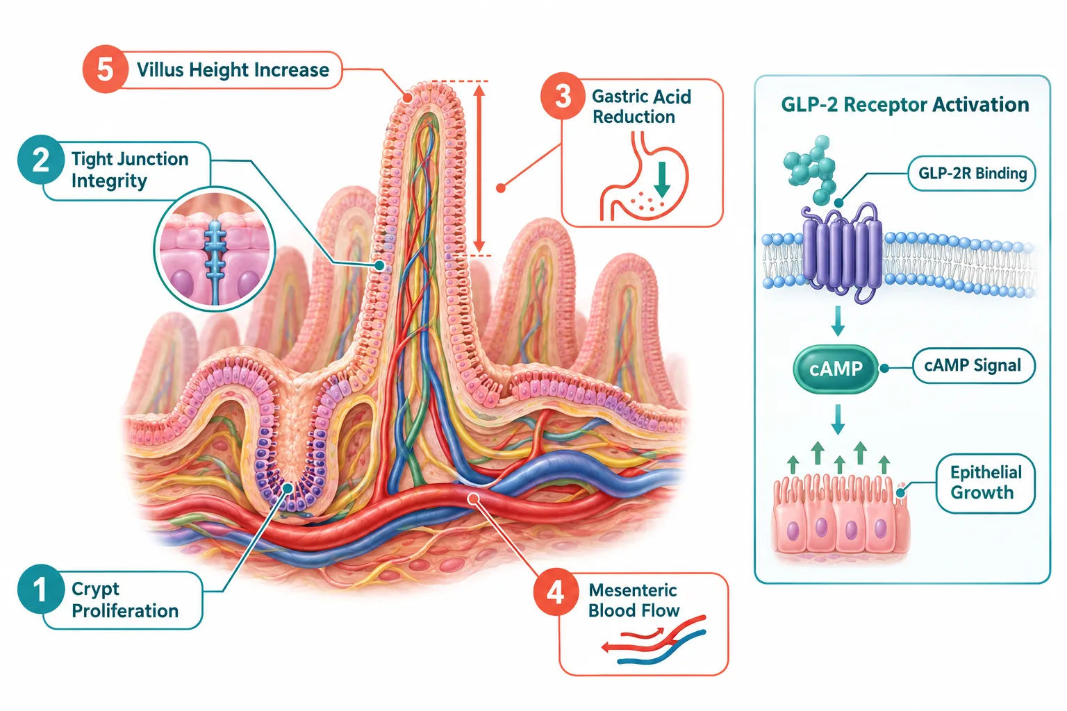 GLP-2 Biology and Its Built-In Acid-Suppressive Effects