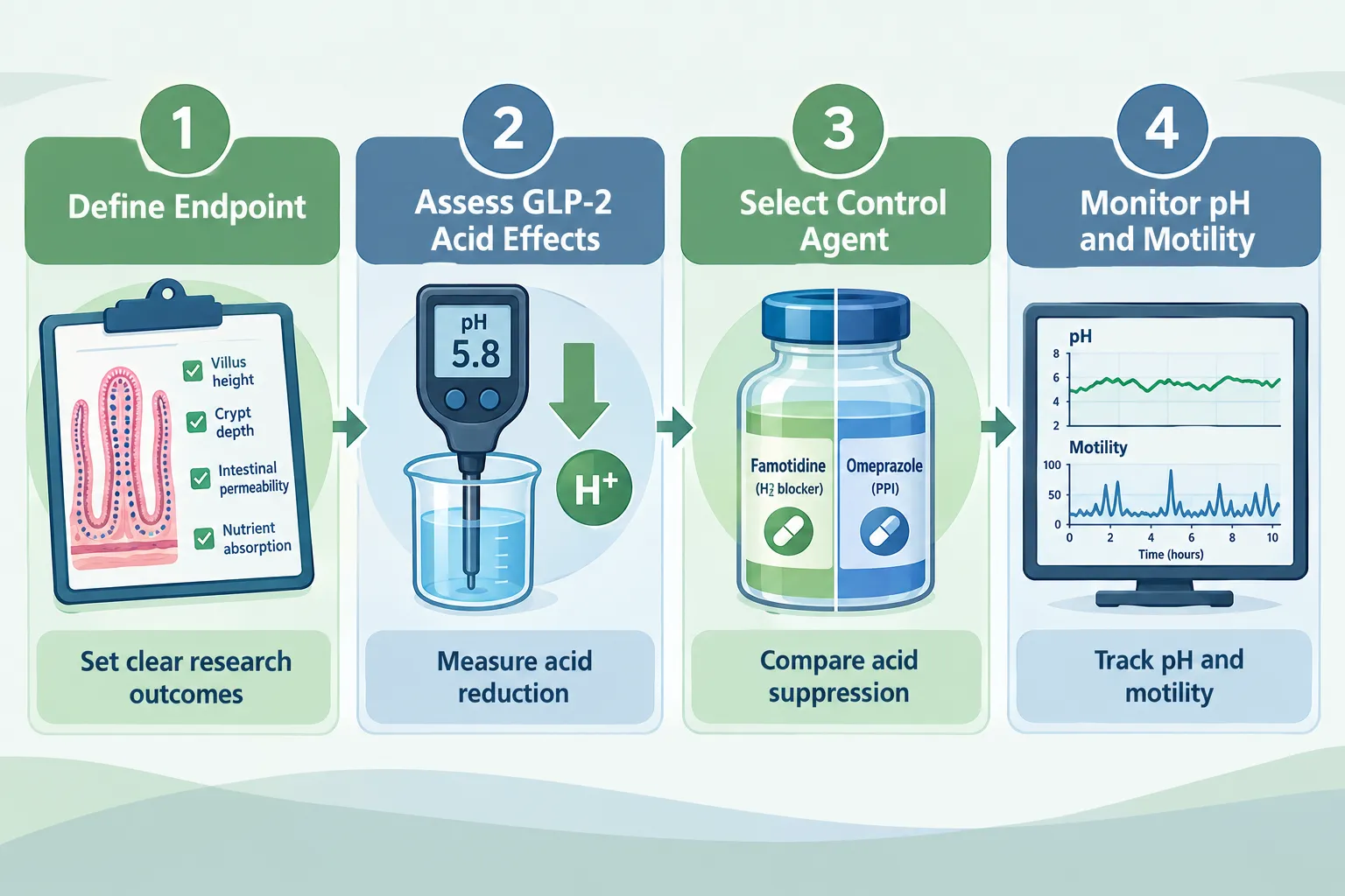 Applying Famotidine, Omeprazole, and GLP-2 Research Principles to Intestinal Model Design