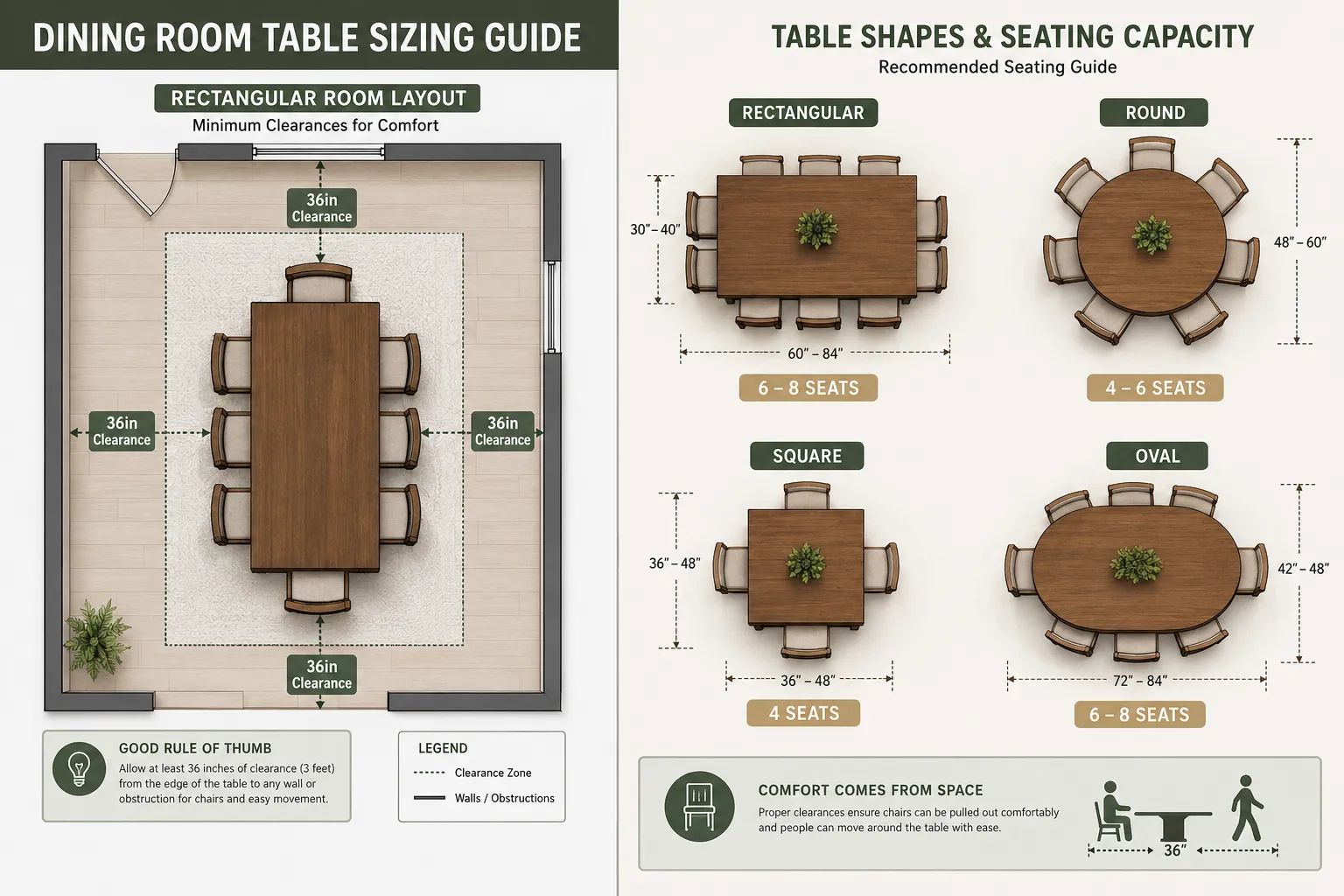 Standard Dining Table Dimensions