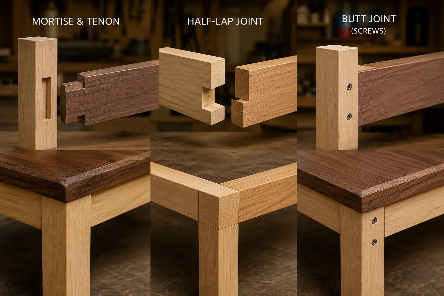 Strong and Simple Joints for Table Construction