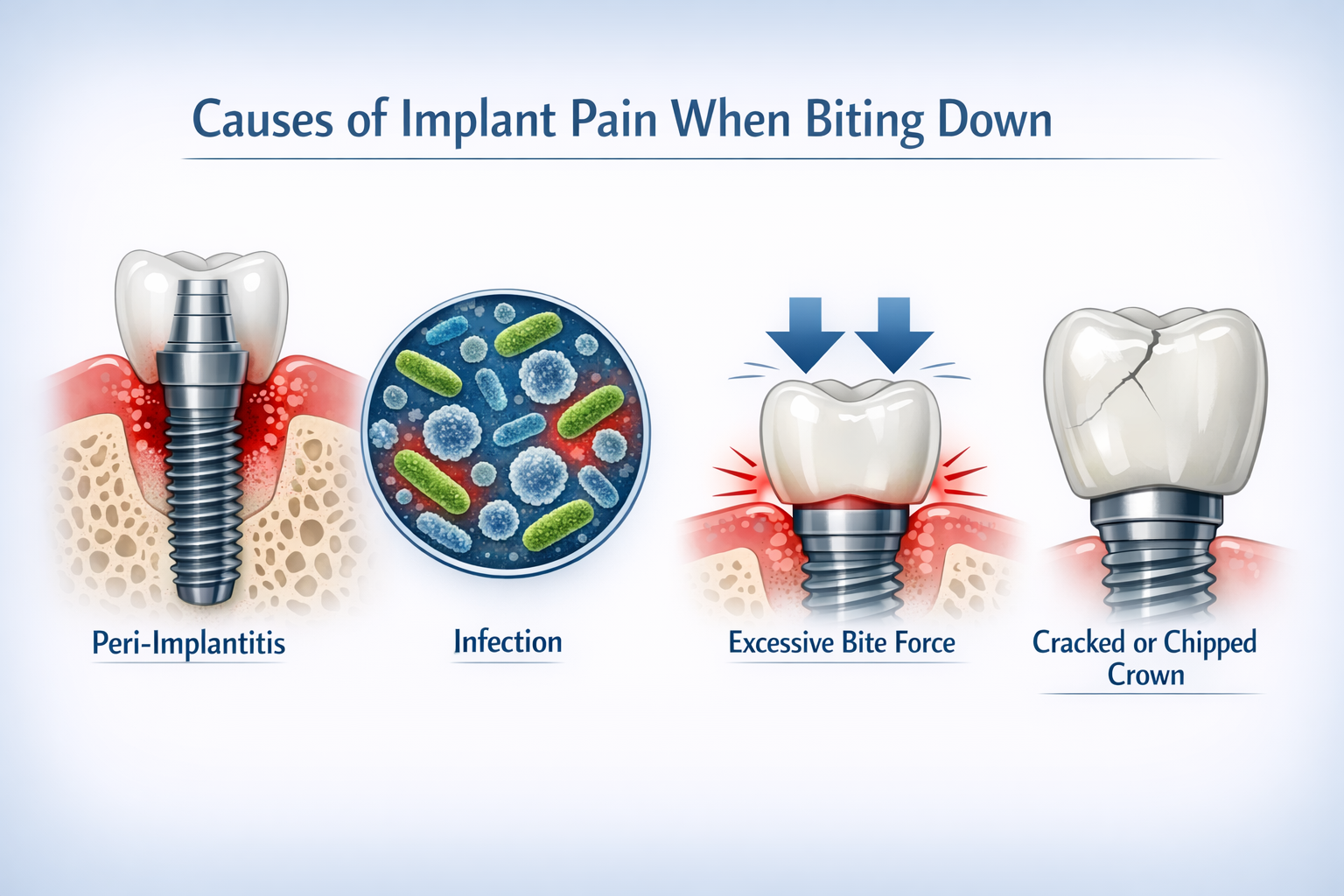 Implant Pain When Biting Down: Causes & Solutions in Dallas