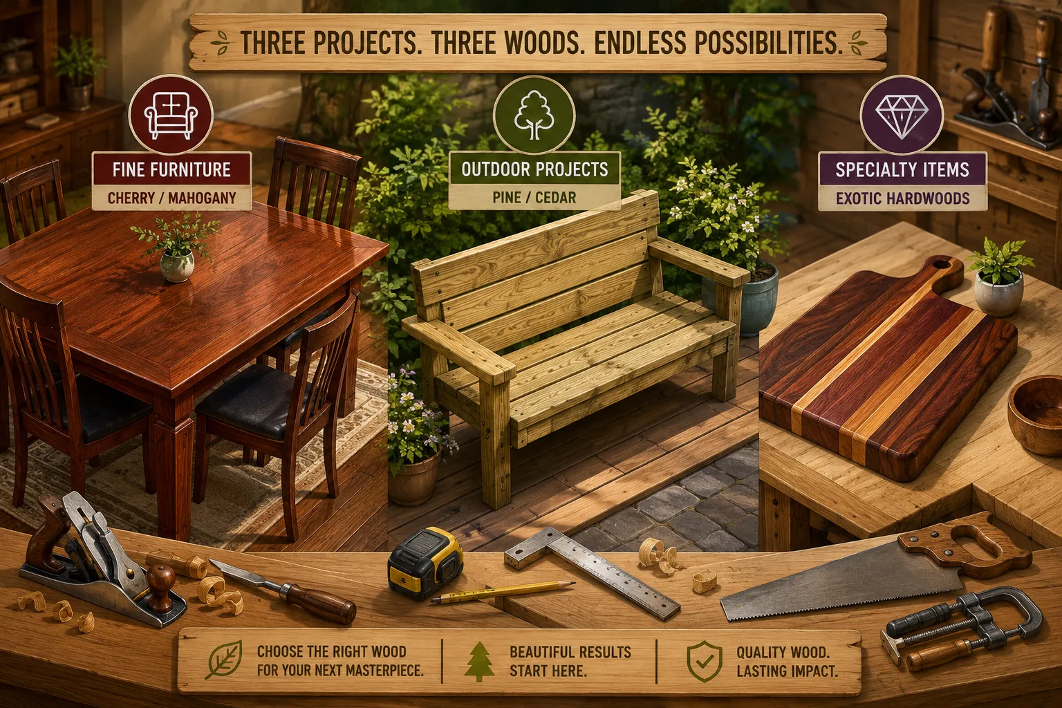 Project Type, Cost, and Workability: Crafting Your Wood Species Selection Guide