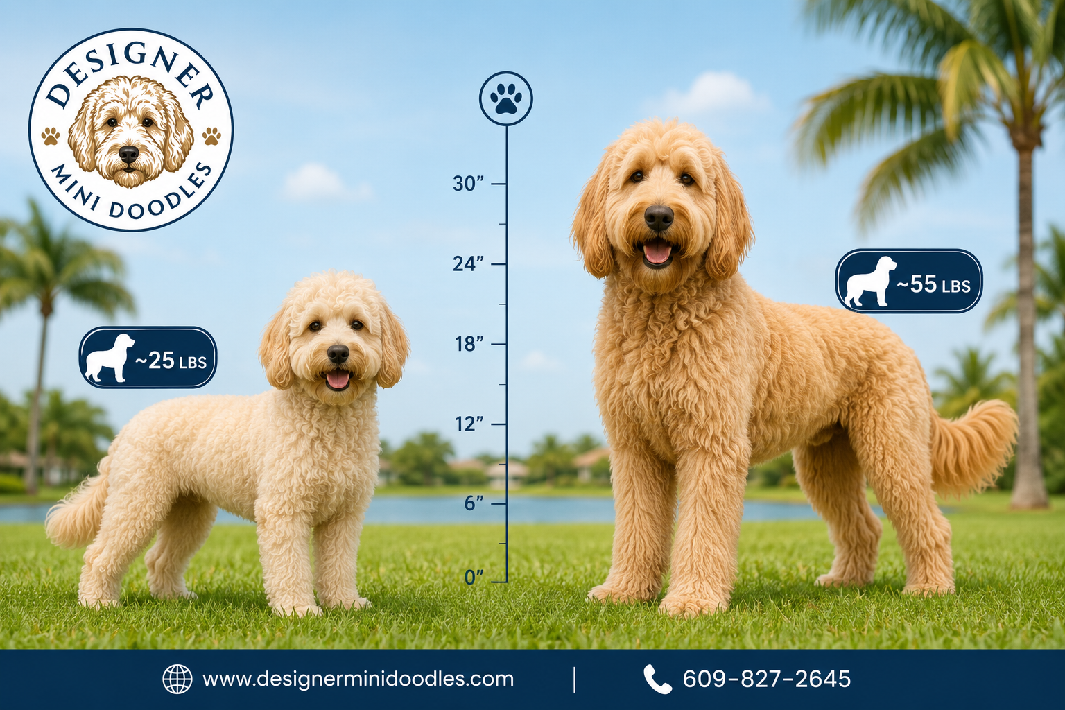 What's the difference between a mini and standard goldendoodle?