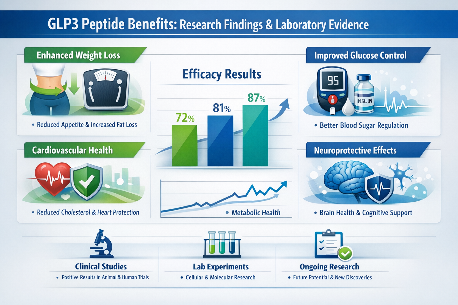 Professional landscape infographic (1536x1024) for article "What is GLP3 Peptide: The Complete Research Guide for 2026", section: "GLP3 Pept