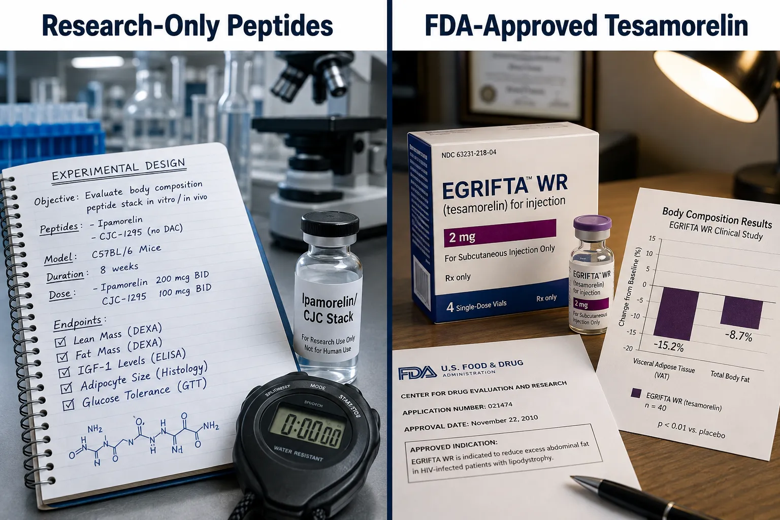 Tesamorelin: The Gold Standard for Evidence-Based GH Secretagogue Research