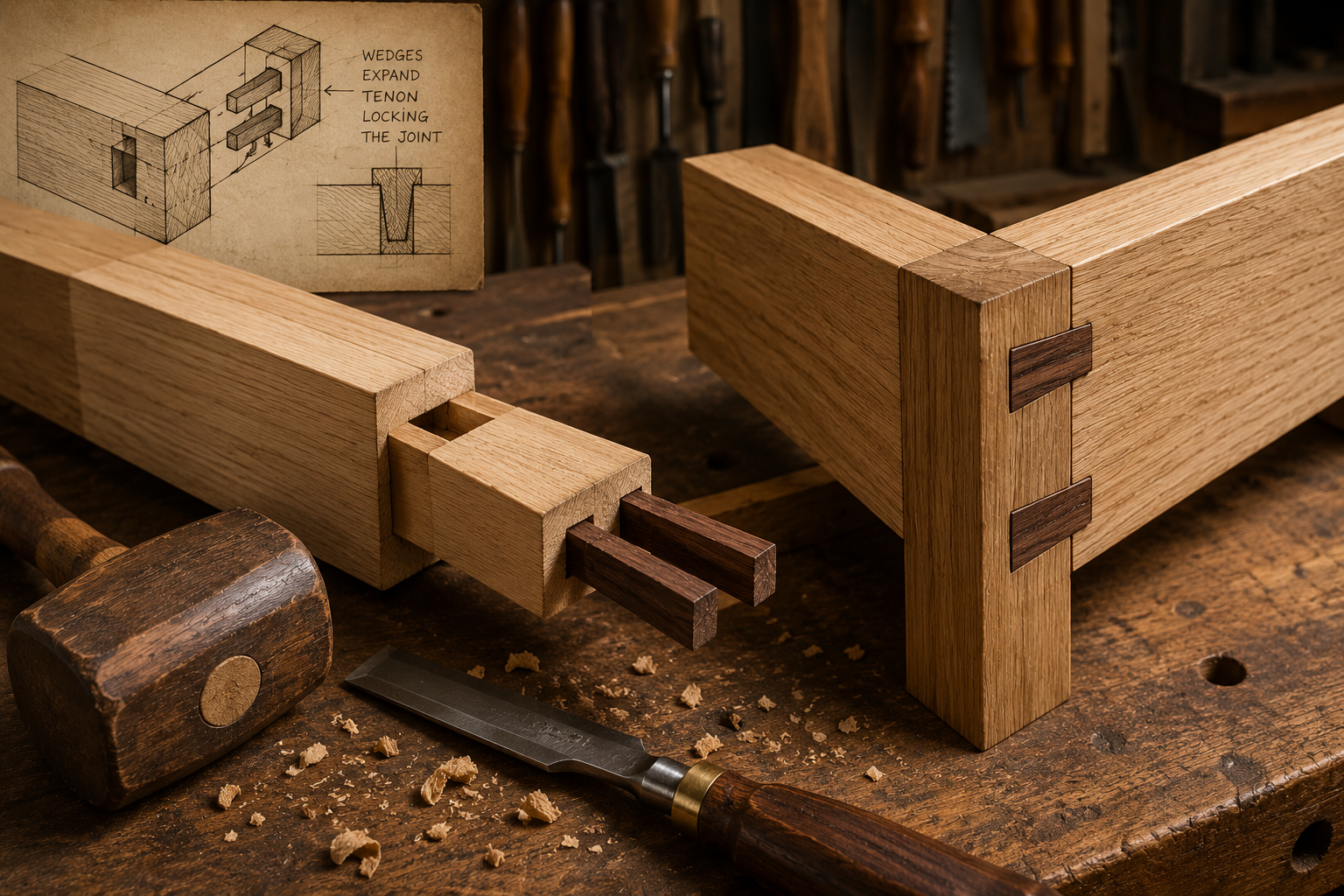 Wedged Mortise and Tenon Joints: Engineering Ultimate Security
