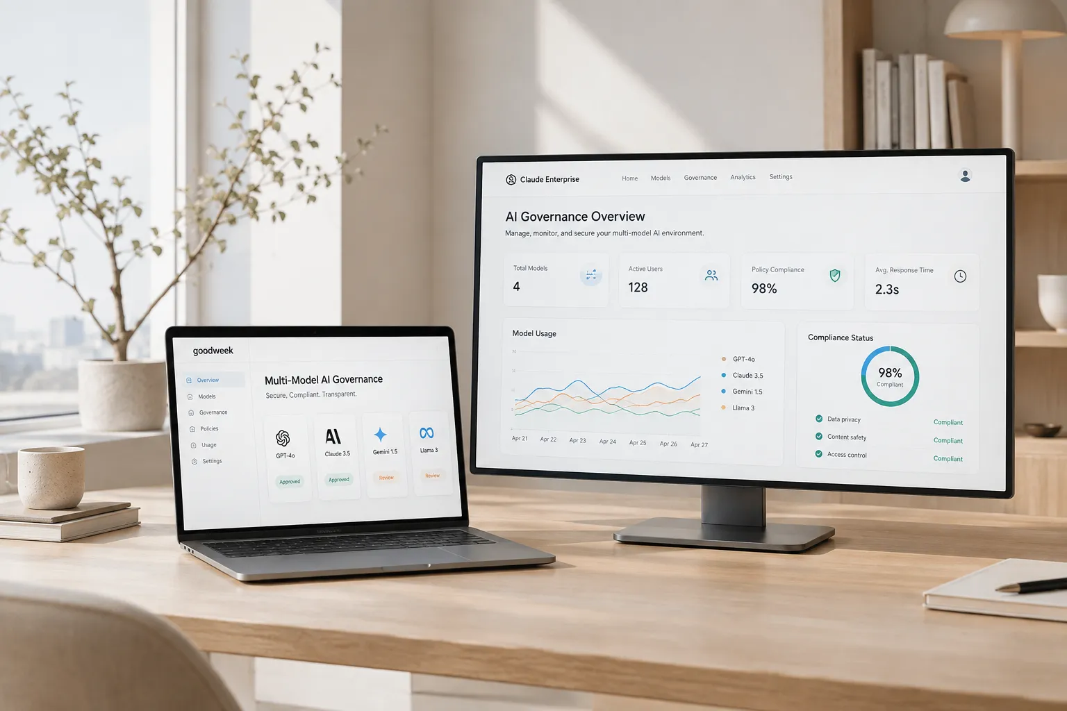 Who should use Goodweek for AI governance, and who is Claude Enterprise better for?
