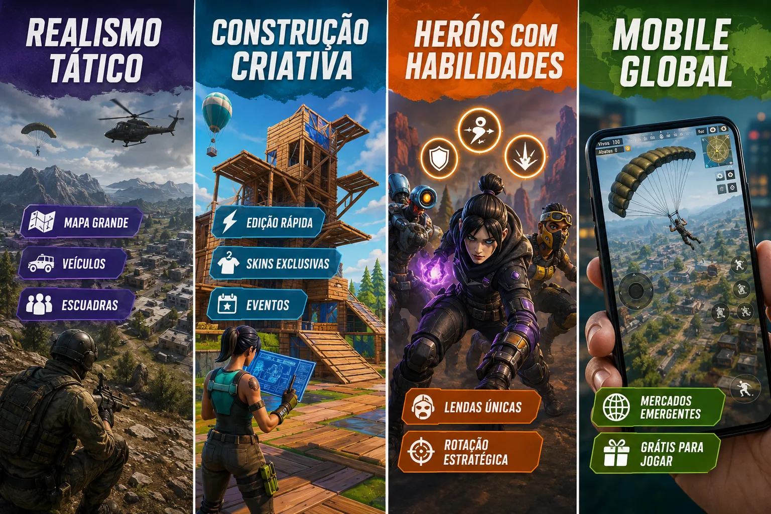 O Que os Títulos Battle Royale Populares Têm em Comum: Fatores de Longevidade