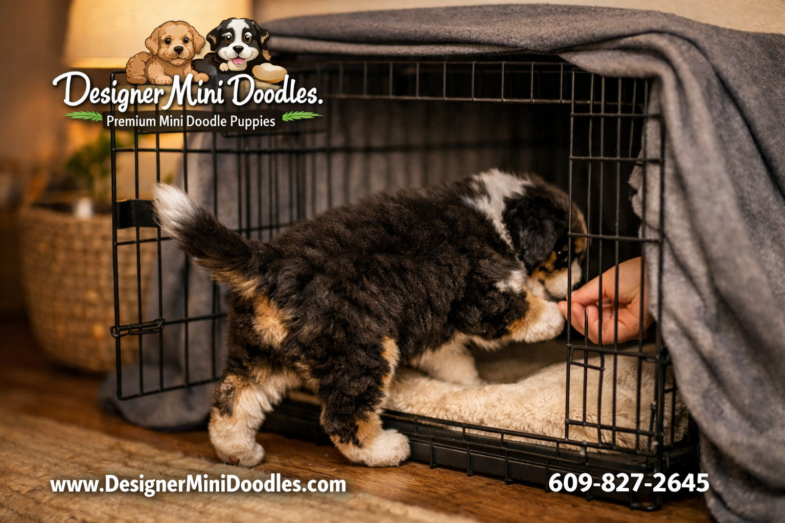 mini bernedoodle crate training