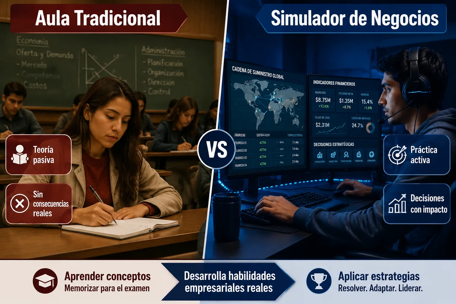 Habilidades empresariales en juegos de gestión: del píxel a la sala de juntas