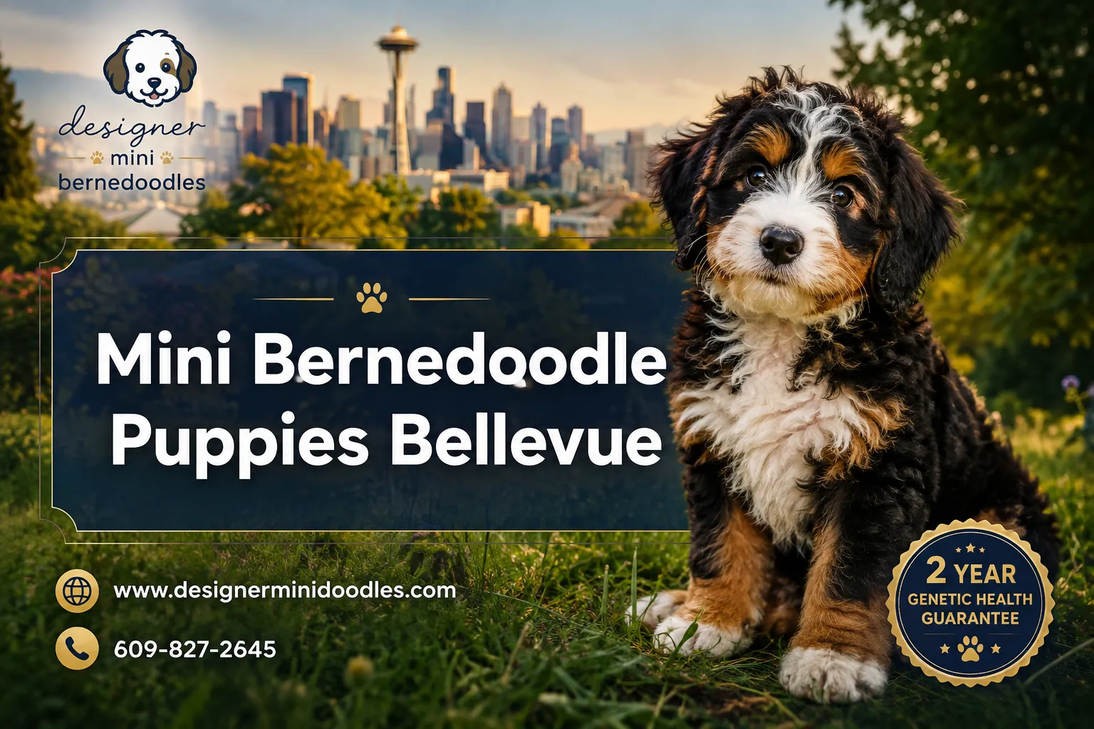 Mini Bernedoodle puppies Bellevue Washington