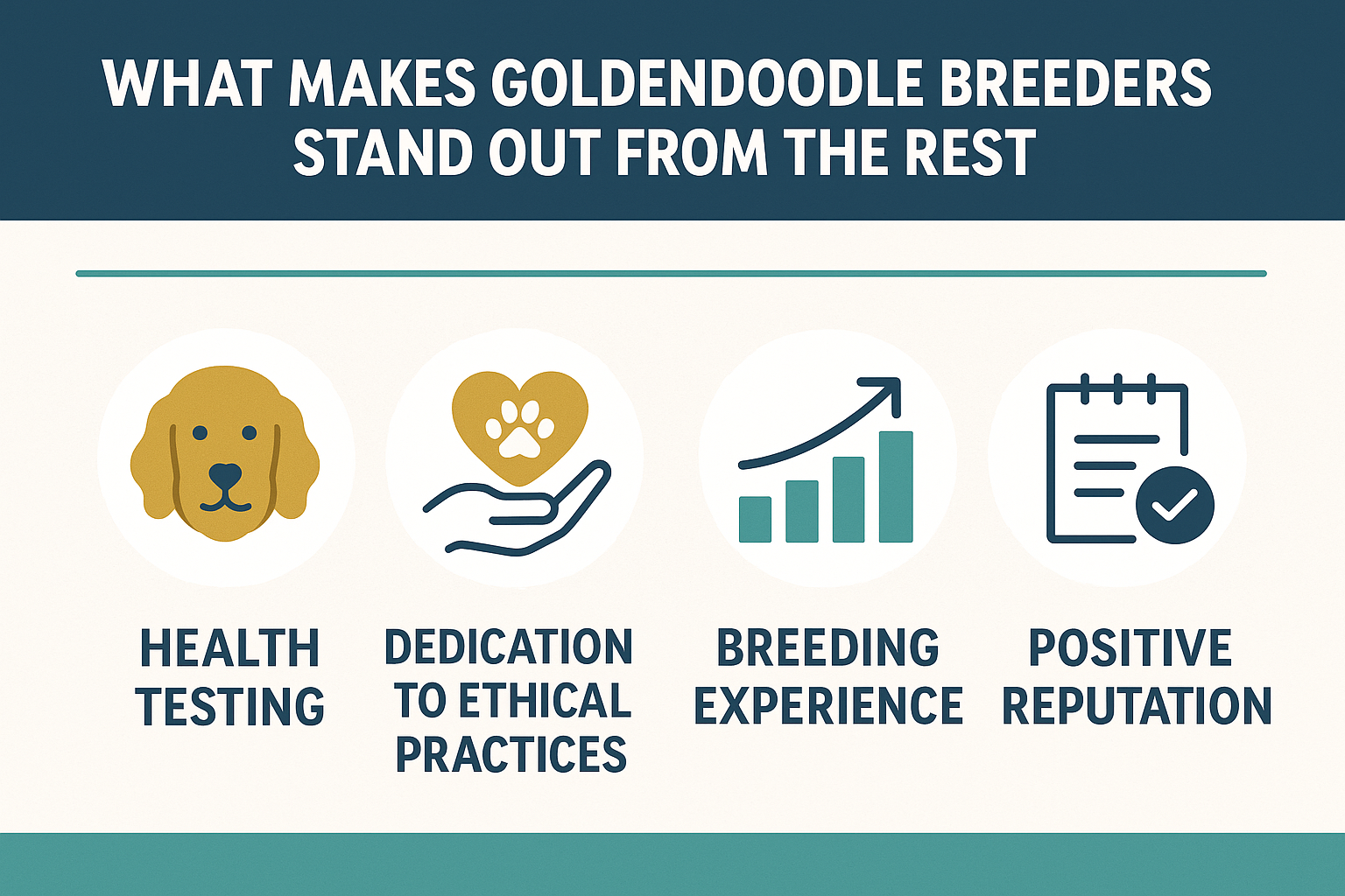 Professional landscape infographic (1536x1024) for article "Finding Reputable Goldendoodle Breeders: Your Complete 2025 Guide", section: "Wh