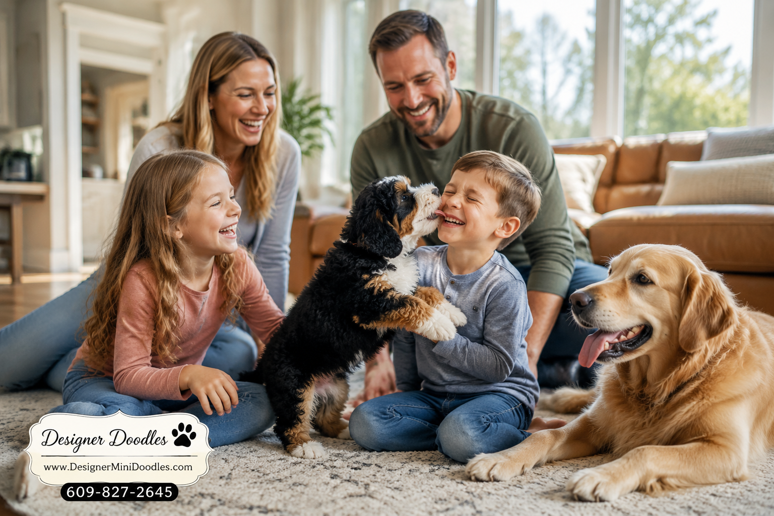 Are Mini Bernedoodles Good With Kids and Other Pets?