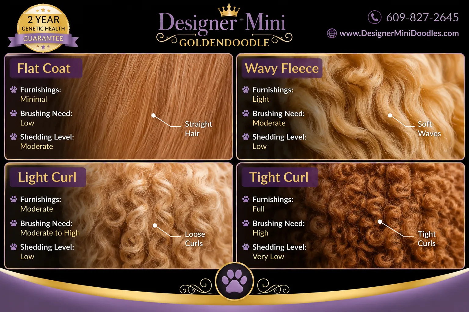 goldendoodle coat types