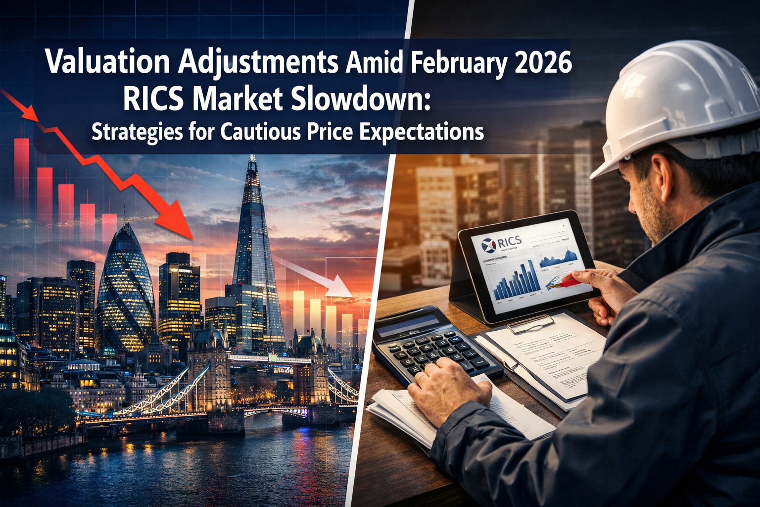 Professional () hero image with : 'Valuation Adjustments Amid February 2026 RICS Market Slowdown: Strategies for Cautious