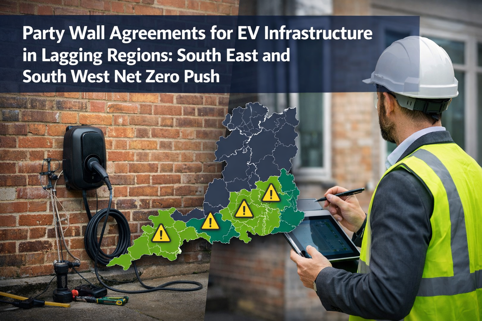 Professional () hero image featuring 'Party Wall Agreements for EV Infrastructure in Lagging Regions: South East and South