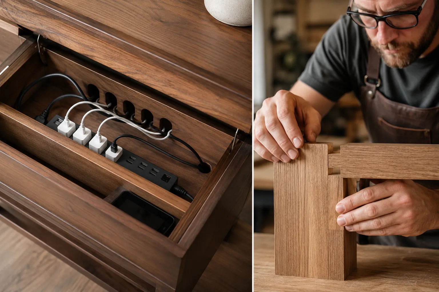 The Vision: Integrating Functionality and Form in a DIY Wood Console Table with Hidden Charging Station