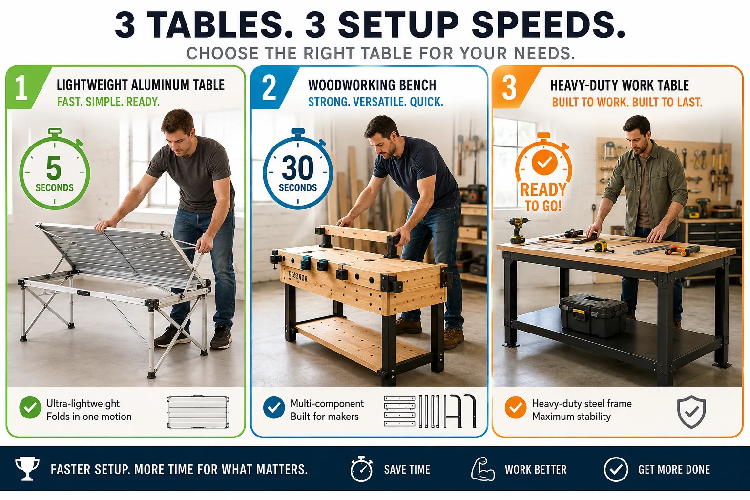 3. Lightweight Display Tables (Primarily for Craft Fairs)
