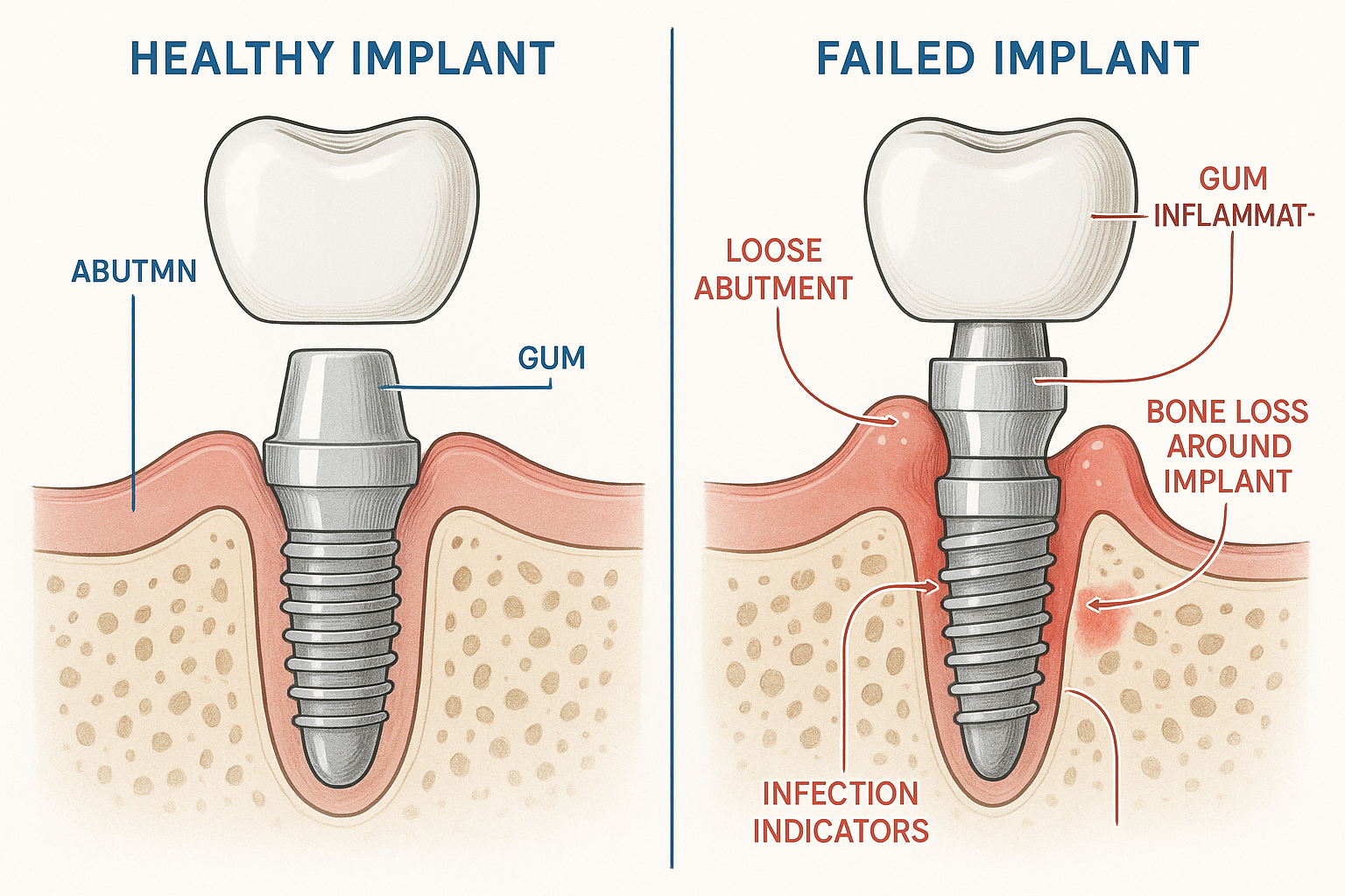 Dental Implant Failure Symptoms