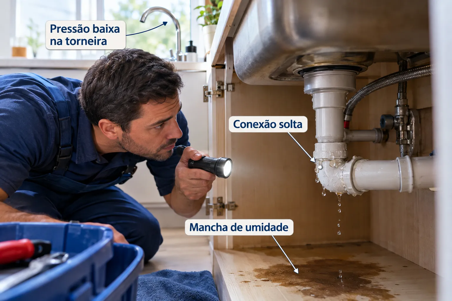 Como saber se tenho vazamento de água em casa